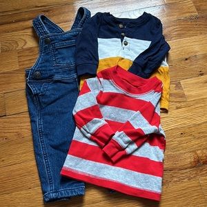 Jumper with 2 long sleeve shirts all size 3 months